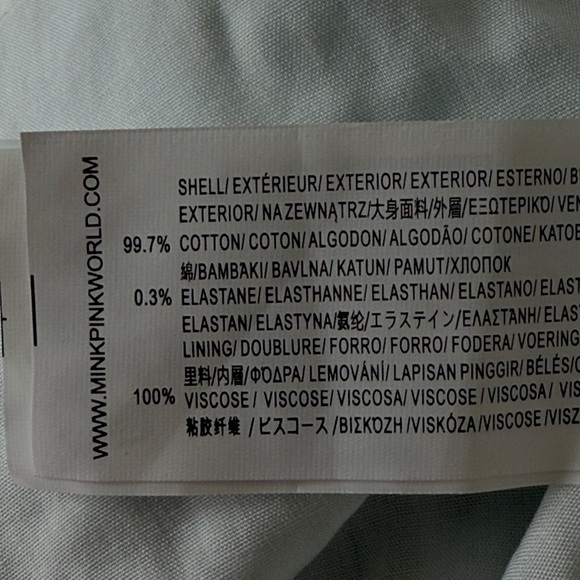 NWT MINKPINK dress size S blue white ruffles cottagecore floral - Picture 9 of 9